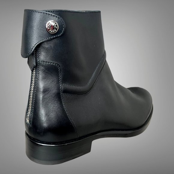 Hermes NIB Luxurious Black Calfskin Leather Ankle Boot EU Size 45 Shoes main image 6